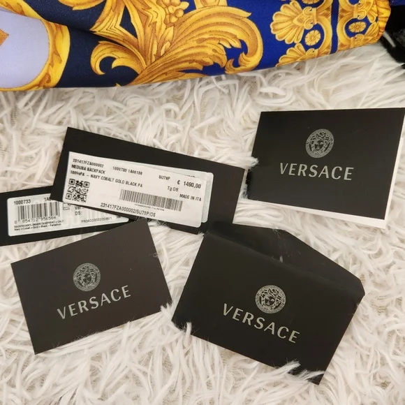 Versace Baroque Print Nylon Backpack - Made in Italy - Picture 13 of 14